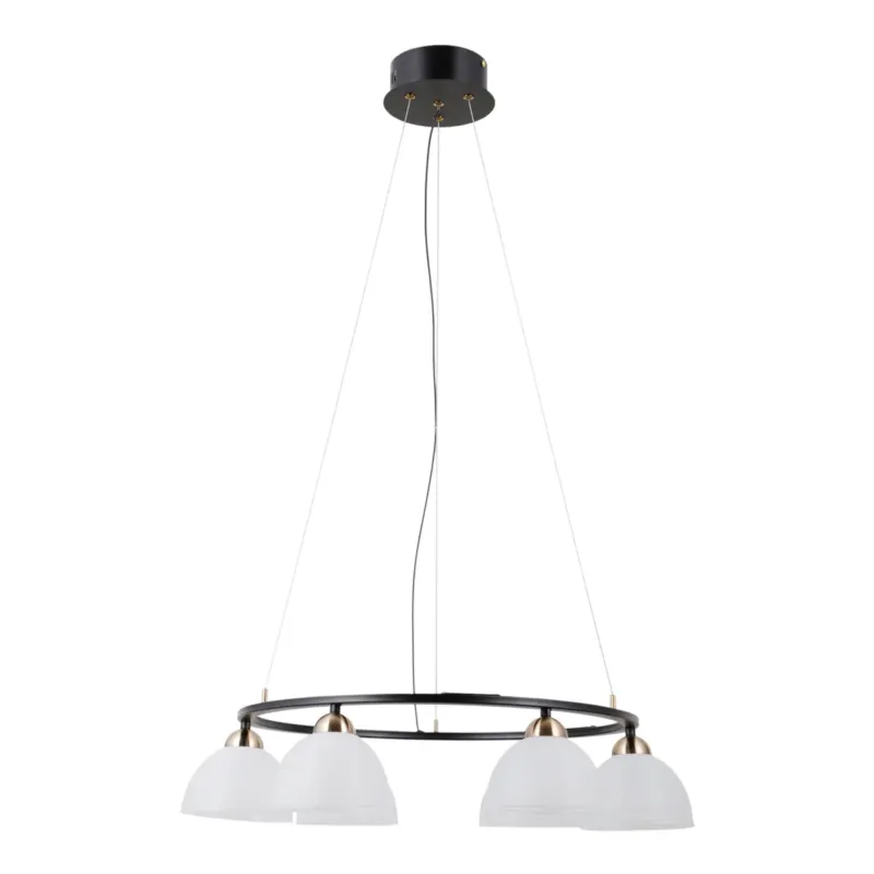 Rabat Lampa wisząca okrągła czarna 6-punktowa PND-34374-6-BK z serii Montiela - Lampy Italux