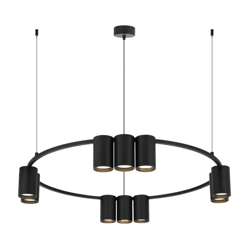 Niska cena Milagro Lampa wisząca (koło) GENESIS BLACK 10xGU10 ML0373