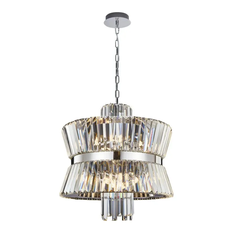 Żyrandol do salonu chrom AURELIA 12xE14 ML0406 - Milagro Zamów dziś
