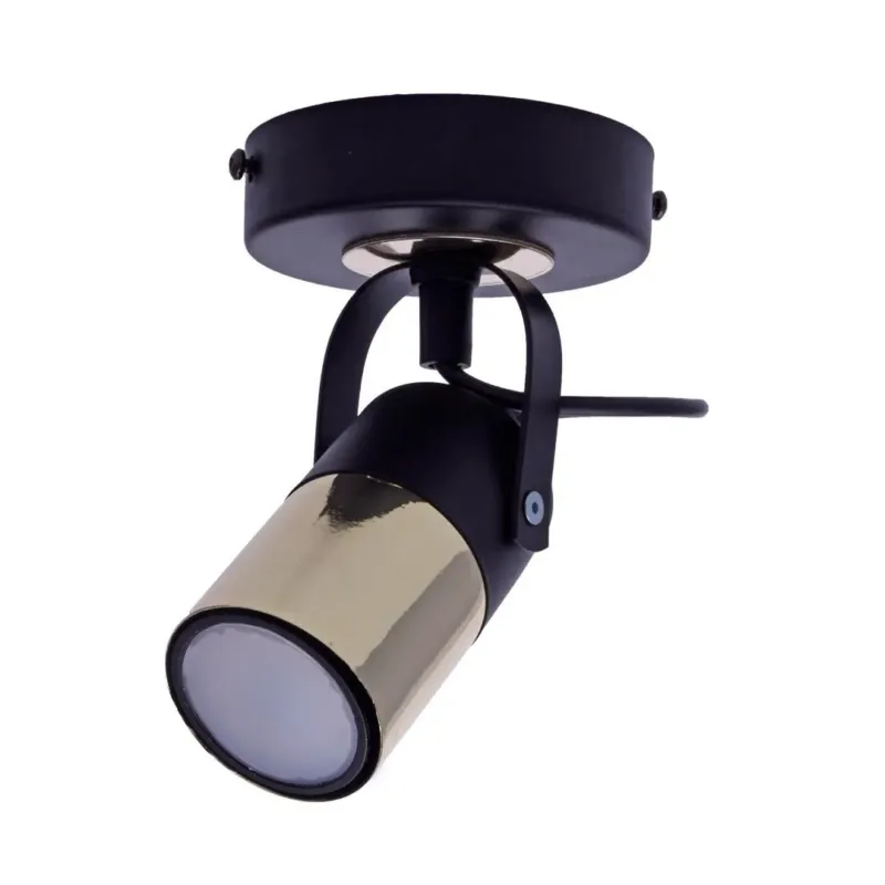 Super okazja Lampa ścienna WILSON czarno-złota 1xGU10 MLP4850 - Milagro