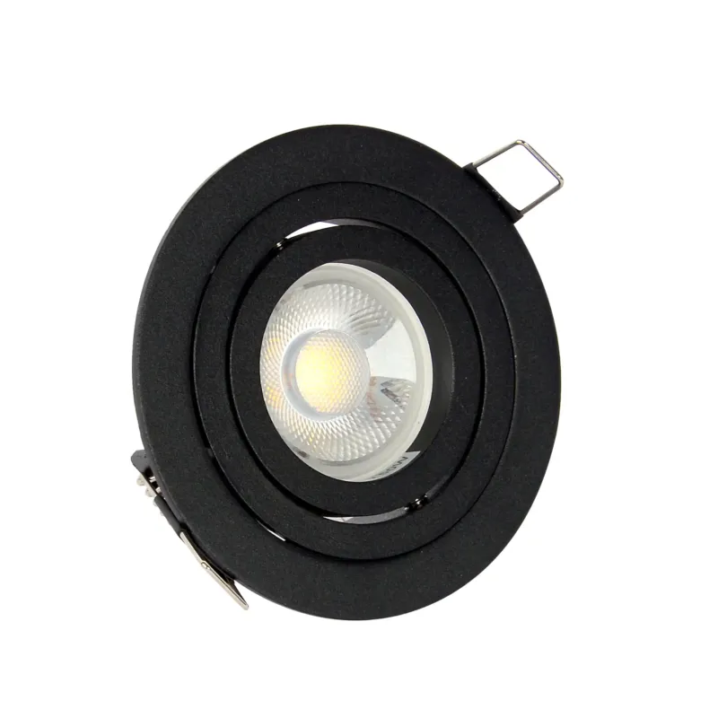 Łatwy zwrot Oczko Halo 1xGU10 czarne RL0103-BK - Yaskr