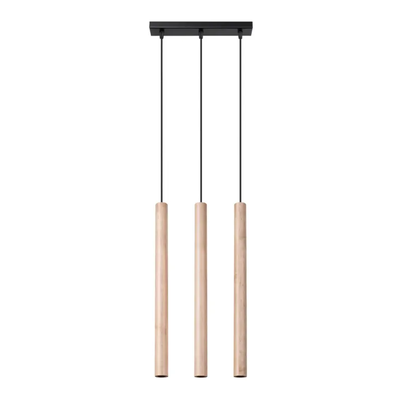 Lampa wisząca PASTELO 3L drewno SL.1267 - Sollux Kup teraz
