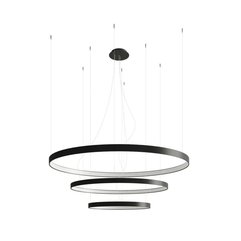 Żyrandol RIO 3 55/78/110 czarny LED 4000K TH.177 - Thoro Popularny