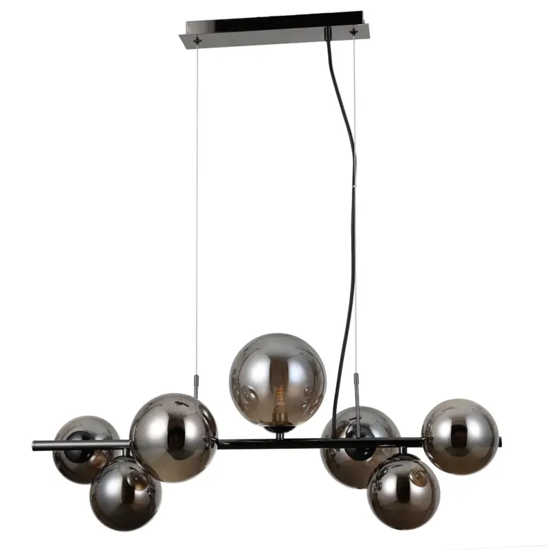 Wyprzedaż Lampa wisząca metalowa 7-punktowa dymiona PND-406007-7A-BCR z serii CANELLO - Lampy Italux
