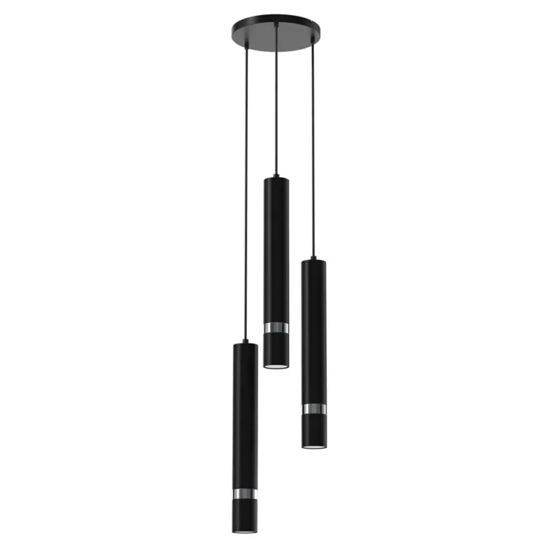 Hit cenowy Lampa wisząca nowoczesna JOKER BLACK/CHROME 3xGU10 MLP8916 - Milagro