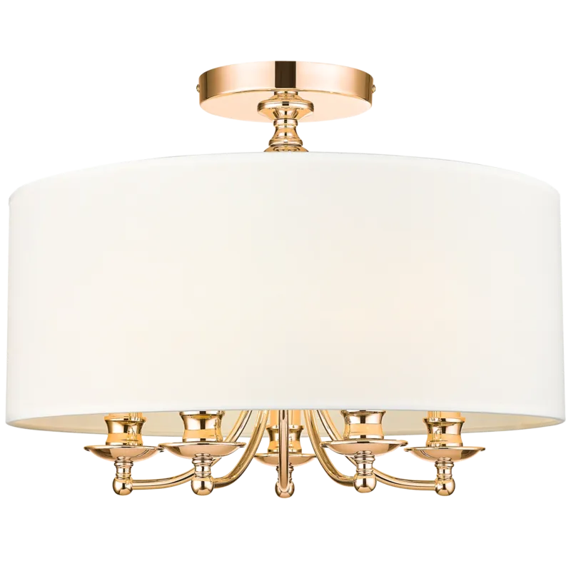 Ograniczona ilość Plafon biały ze złotem 5-punktowy 50cm C05442AU-WH z serii ABU DHABI - Cosmo Light
