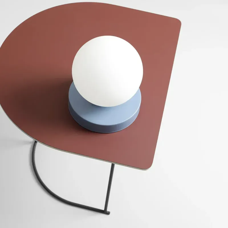 Kup teraz Aldex Lampka stołowa metalowa szklana kula niebieska 14cm 1076B16_S z serii BALL