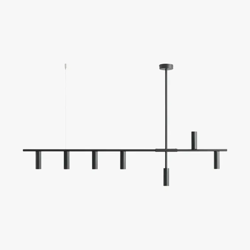 Obniżka ceny Aldex Lampa wisząca metalowa czarna 7-punktowa 1104T1 z serii TREVO