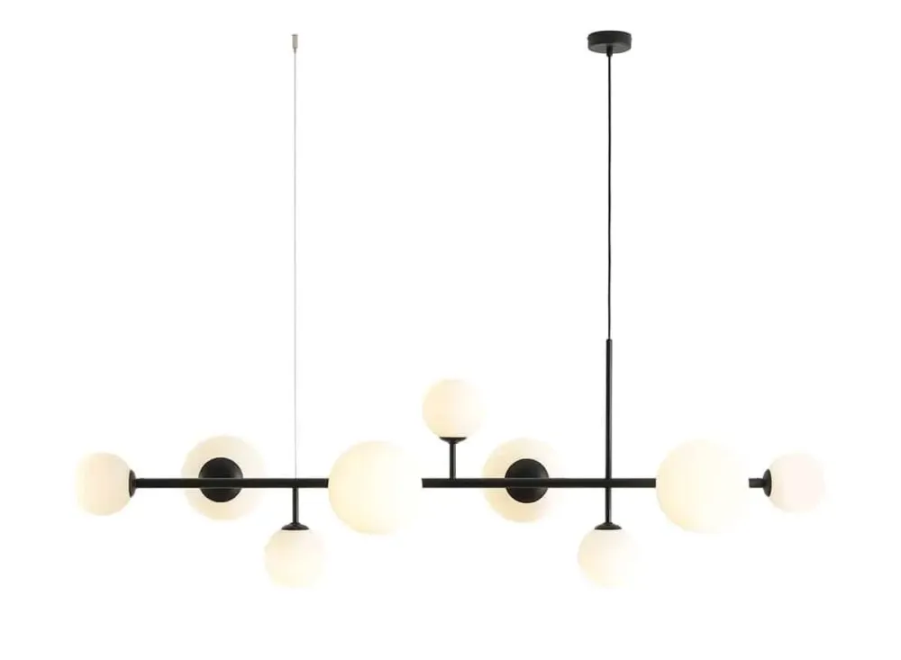 Aldex Lampa wisząca metalowa czarna 9-punktowa 168cm 1092N1 z serii DIONE Wyprzedaż