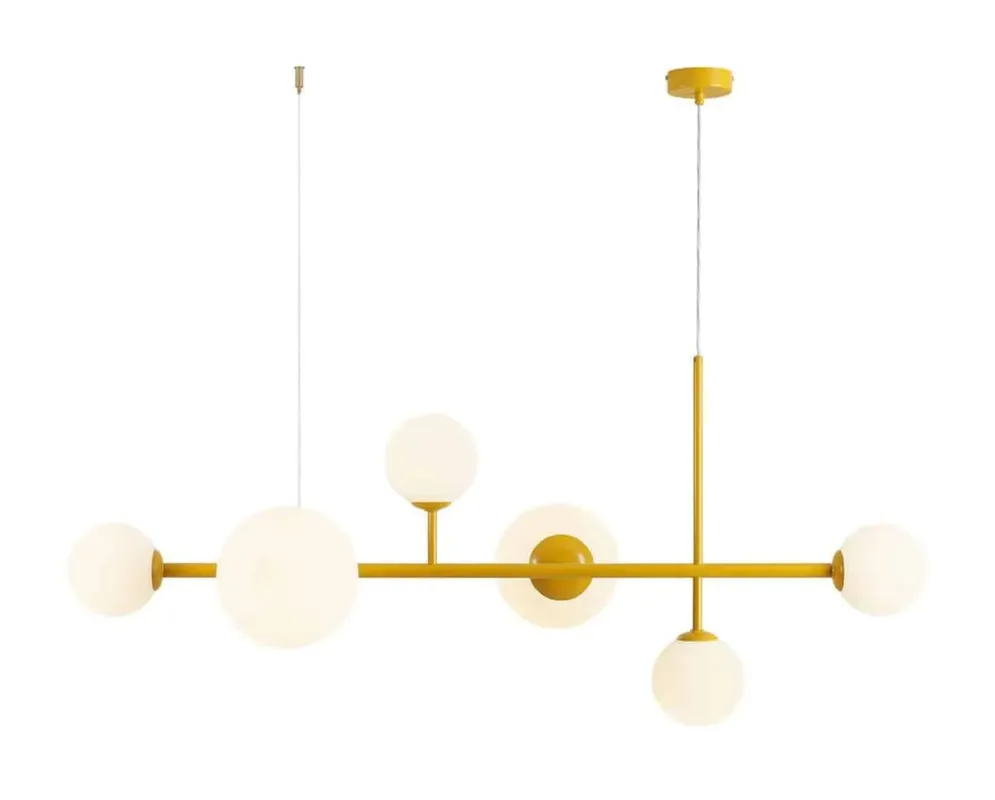 Aldex Lampa wisząca metalowa żółta 6-punktowa 1092K14 z serii DIONE Sprawdź teraz