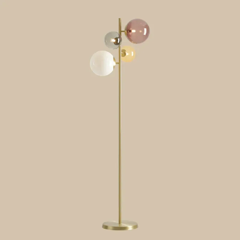 Aldex Lampa stojąca metalowa złota 4-punktowa 1111A40 z serii BLOOM Popularny