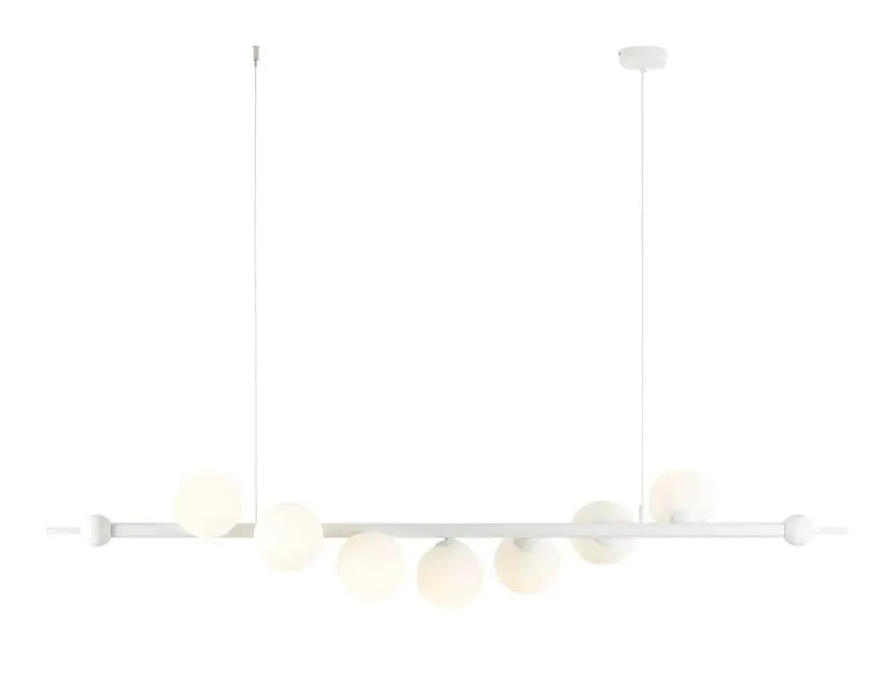 Najlepsza cena Aldex Lampa wisząca metalowa biała 7-punktowa 1115T z serii WAVE
