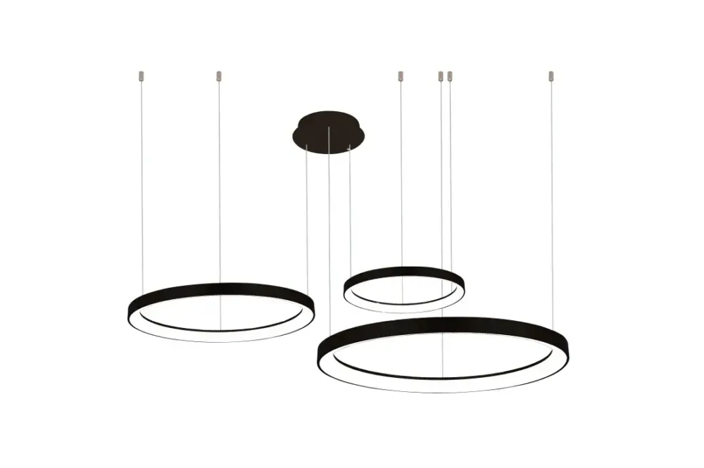Azzardo Lampa wisząca LED czarna potrójna ringi AZ5024 z serii AGNES Bestseller