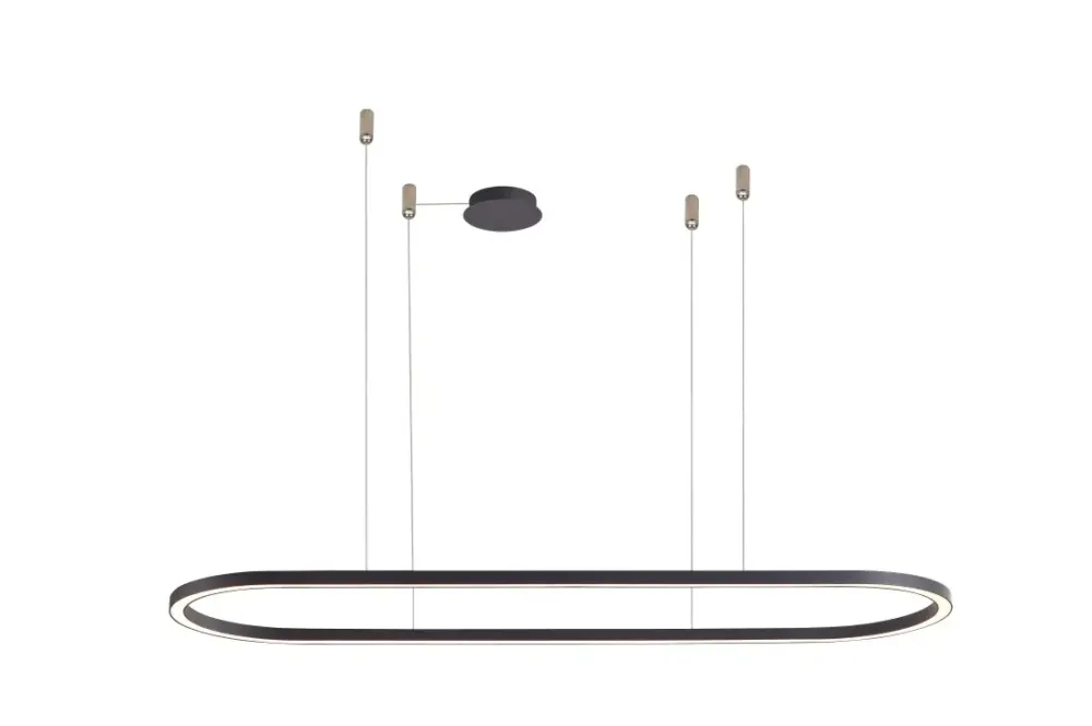 Tani Azzardo Lampa wisząca metalowa czarna 120cm LED AZ5055 z serii ELENA