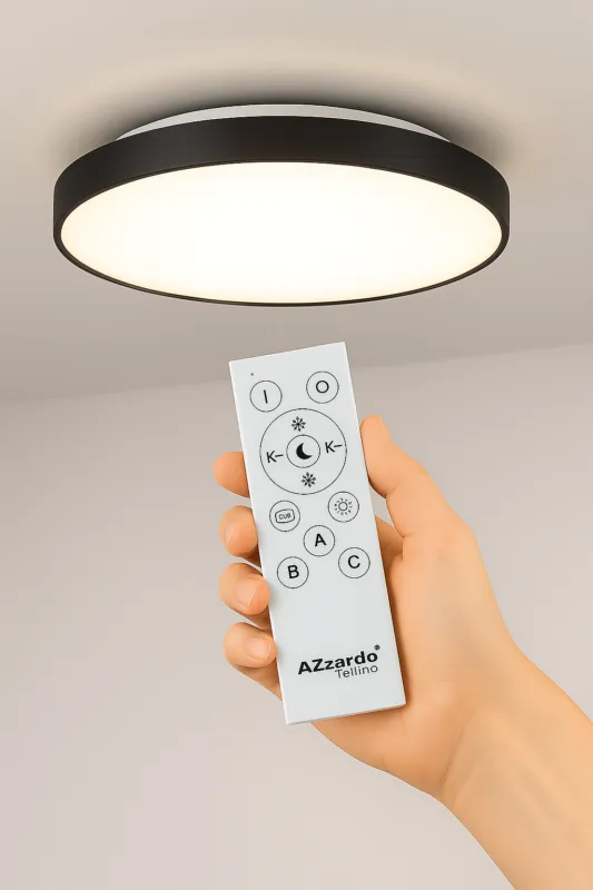 Azzardo Plafon LED czarny okrągły 80cm AZ4995 z serii SANTANA Tylko do końca tygodnia