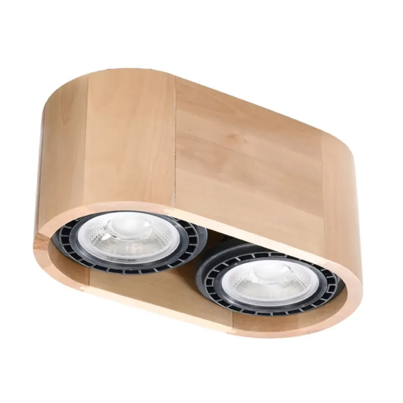 Popularny Plafon BASIC 2 naturalne drewno SL.0914 - Sollux
