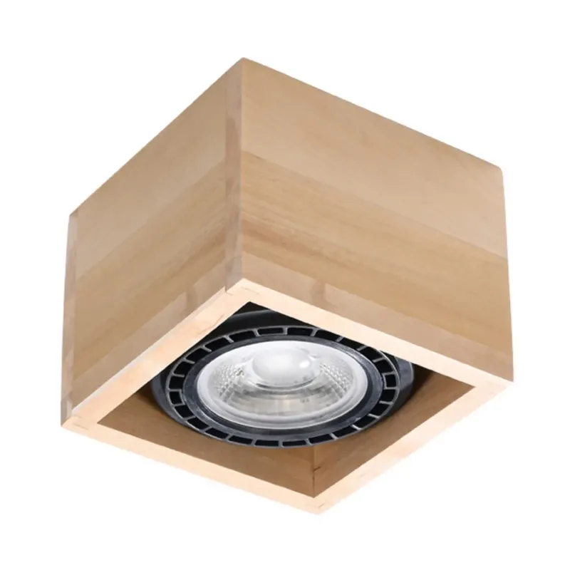 Dodaj do koszyka Plafon QUATRO 1 naturalne drewno SL.0915 - Sollux