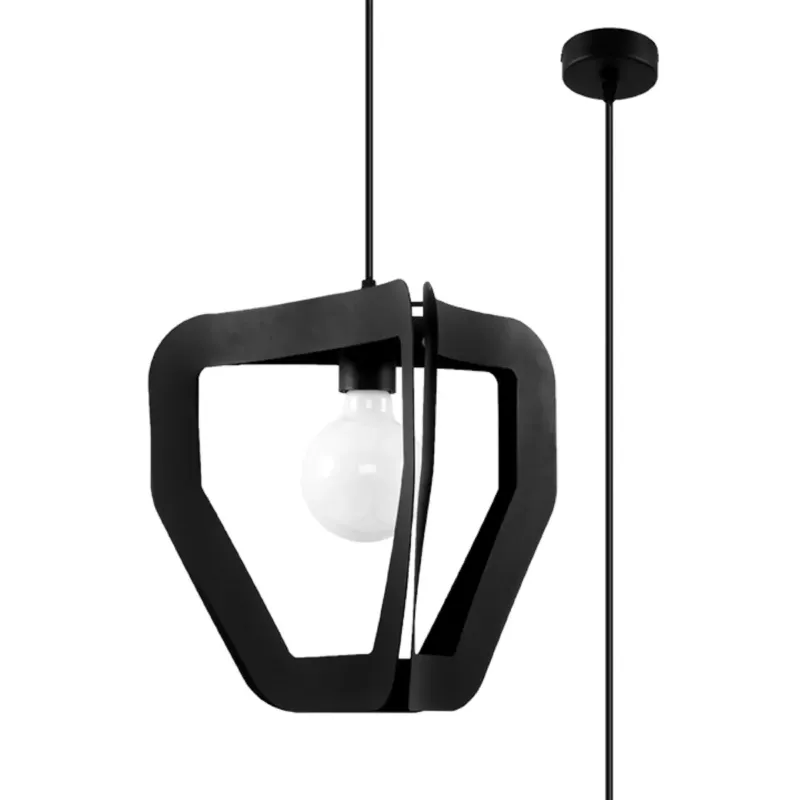 Tylko do końca tygodnia Lampa wisząca TRES czarna SL.0930 - Sollux