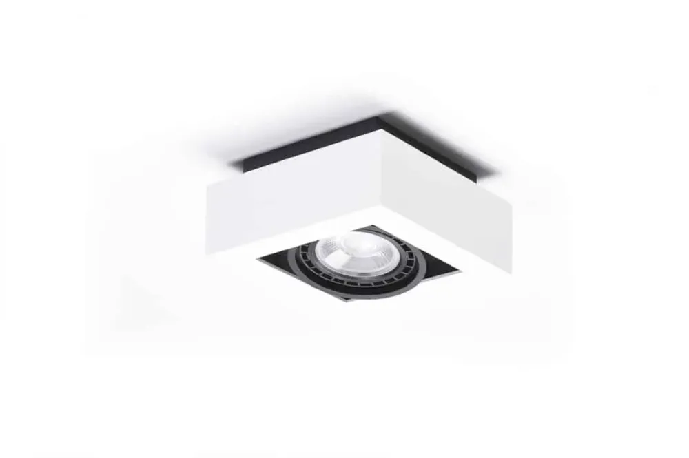 Azzardo Lampa sufitowa metalowa kwadratowa biało-czarna AZ4436 z serii Nikea Dodaj do koszyka