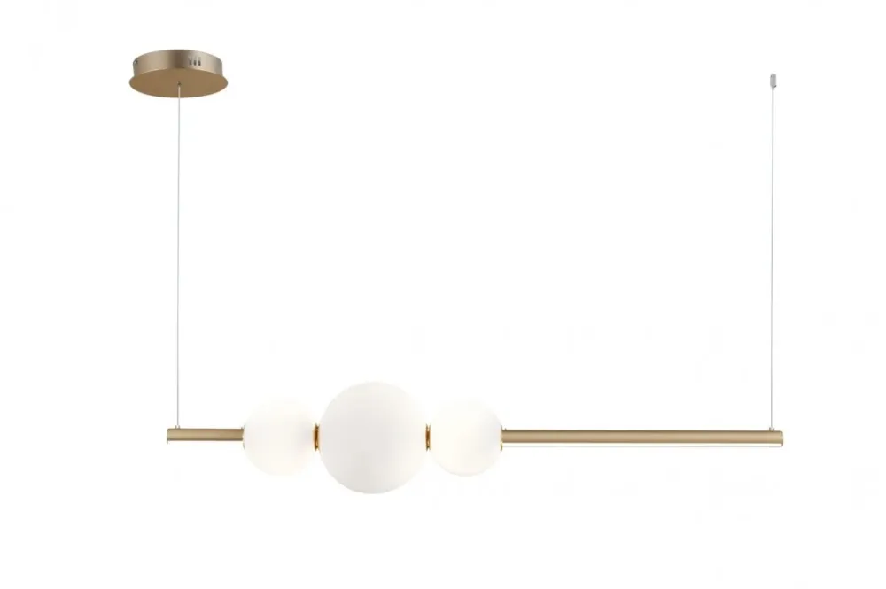 Azzardo Lampa wisząca złota metalowa szklana 120cm AZ4427 z serii Sandra Obniżka ceny