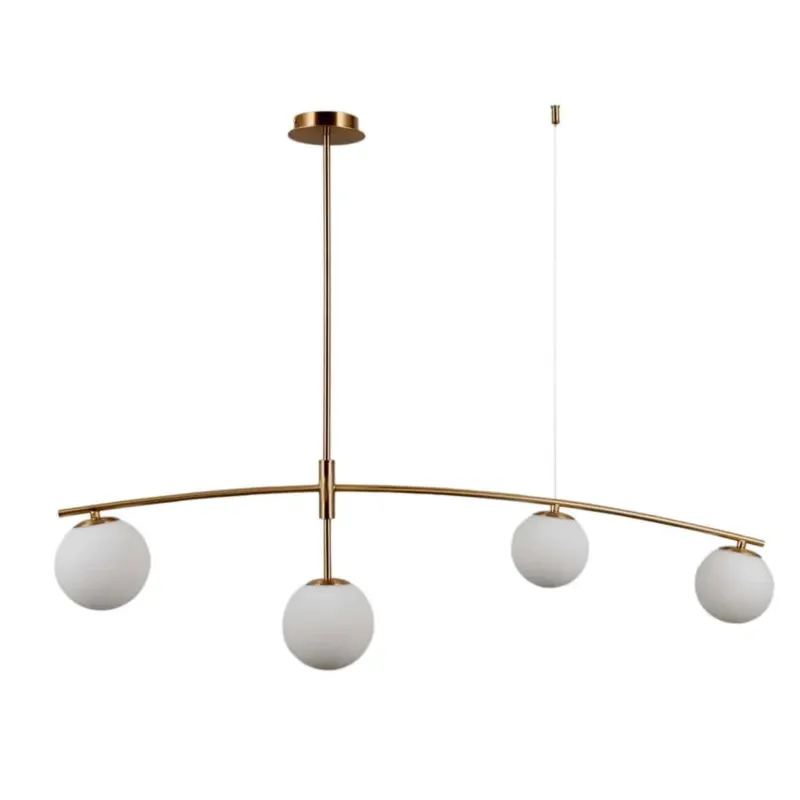 Do wyczerpania zapasów Lampa wisząca mosiężna 4-punktowa z kulistymi kloszami PND-31322-4-HB z serii Senai - Lampy Italux