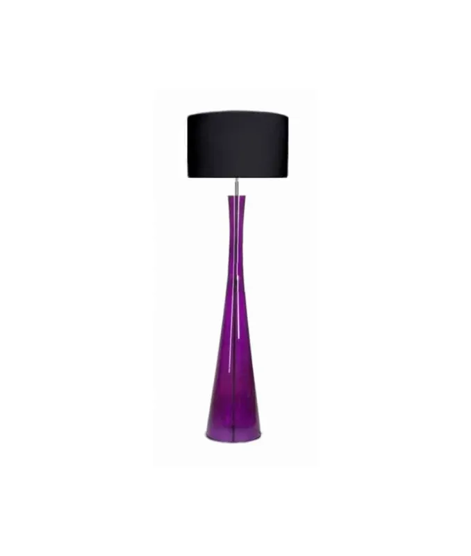 Lampa podłogowa lawendowa podstawa i czarny klosz SIENA LAVENDER L235311308 - 4Concepts Cena promocyjna