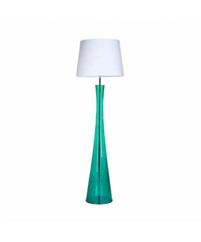 Lampa podłogowa szklana zielona z białym kloszem SIENA L235312259 - 4Concepts Wyjątkowa oferta