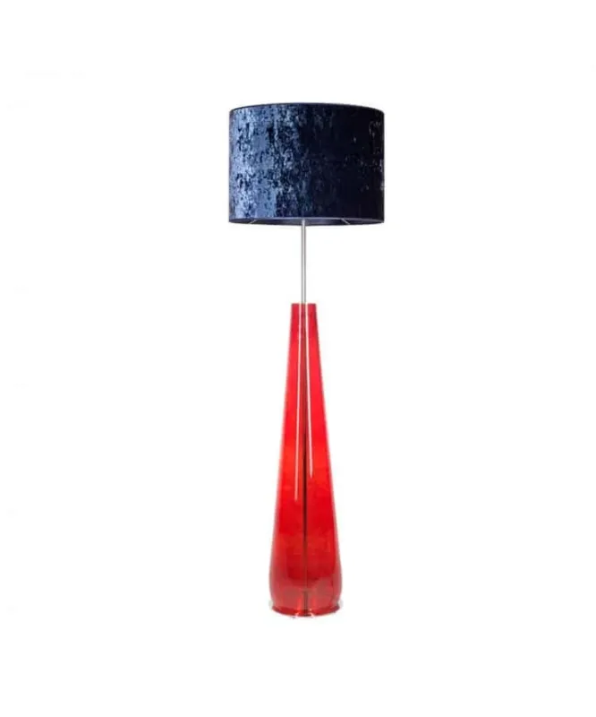Lampa podłogowa z czerwoną podstawą i granatowym kloszem BERLIN RED L233311318 - 4Concepts Wysoka jakość