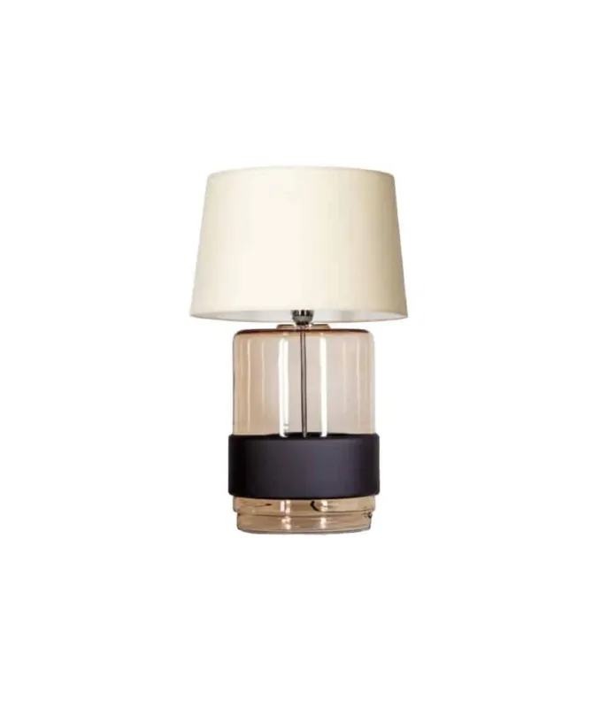 Lampa stołowa bursztynowo-czarna + klosz biały UMBRIEL L250110220 - 4Concepts Rabat