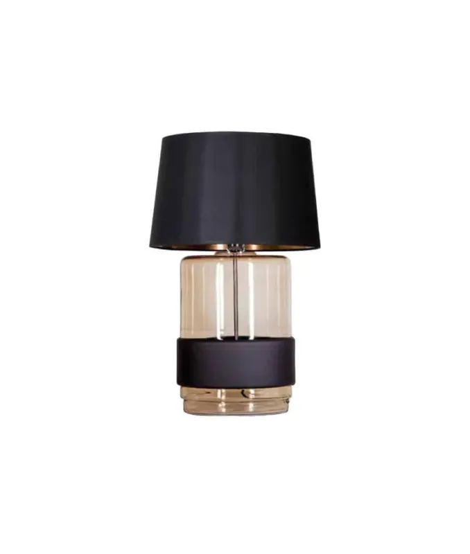 Cena promocyjna Lampa stołowa bursztynowo-czarna + klosz czarny UMBRIEL AMBER L250110250 - 4Concepts