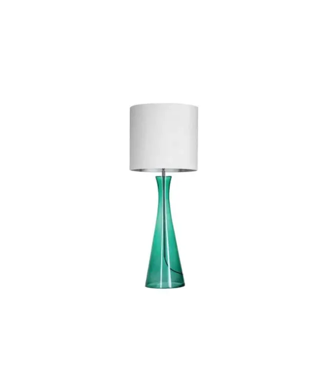 Lampa stołowa zielony butelkowy + biało-srebrny klosz CHIANTI GREEN L236312406 - 4Concepts Super okazja