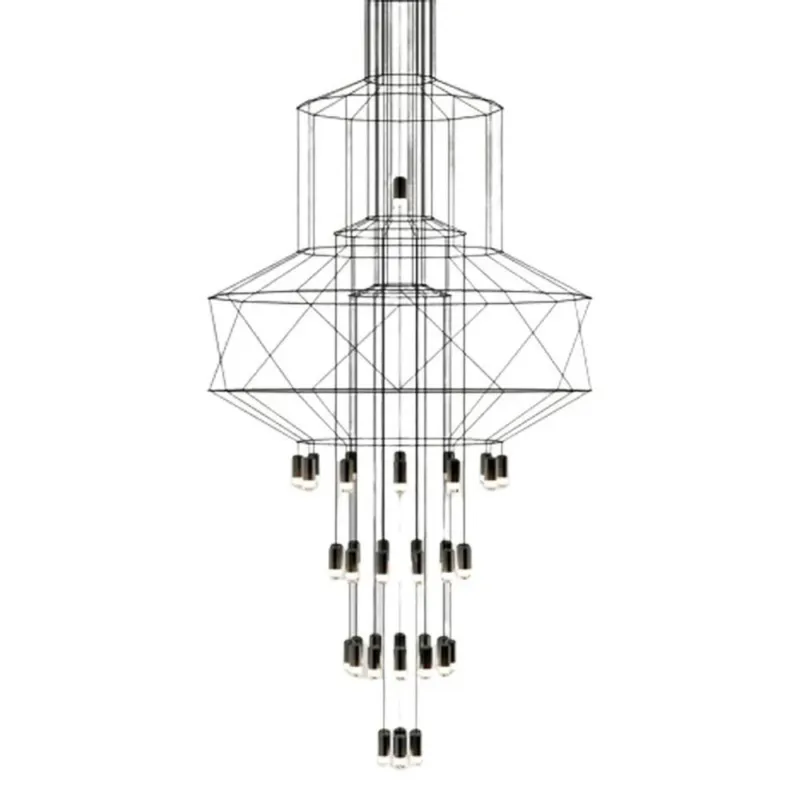 Lampa stylowa wisząca LINEA-43 czarna XT100-43P - Step Into Design Wysoka jakość