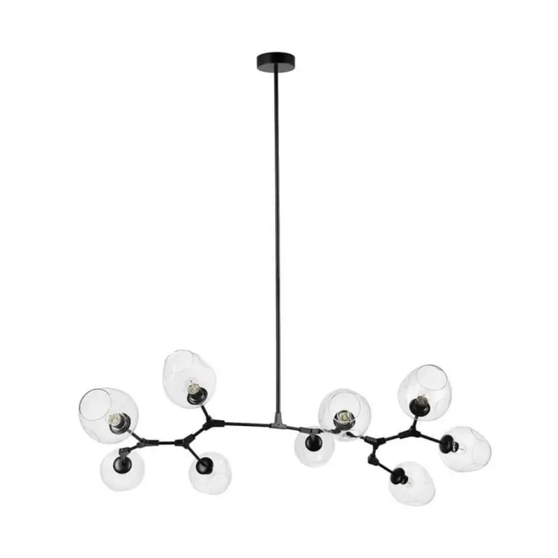 Lampa wisząca nowoczesna MODERN ORCHID-9 ST-1232-9 black transparent - Step Into Design Super okazja