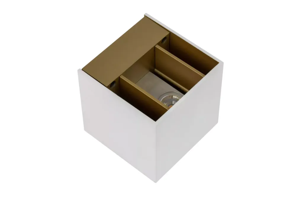 Kinkiet CUBE IP65 biało-złoty 3000K 451820 - LOONARI Bestseller