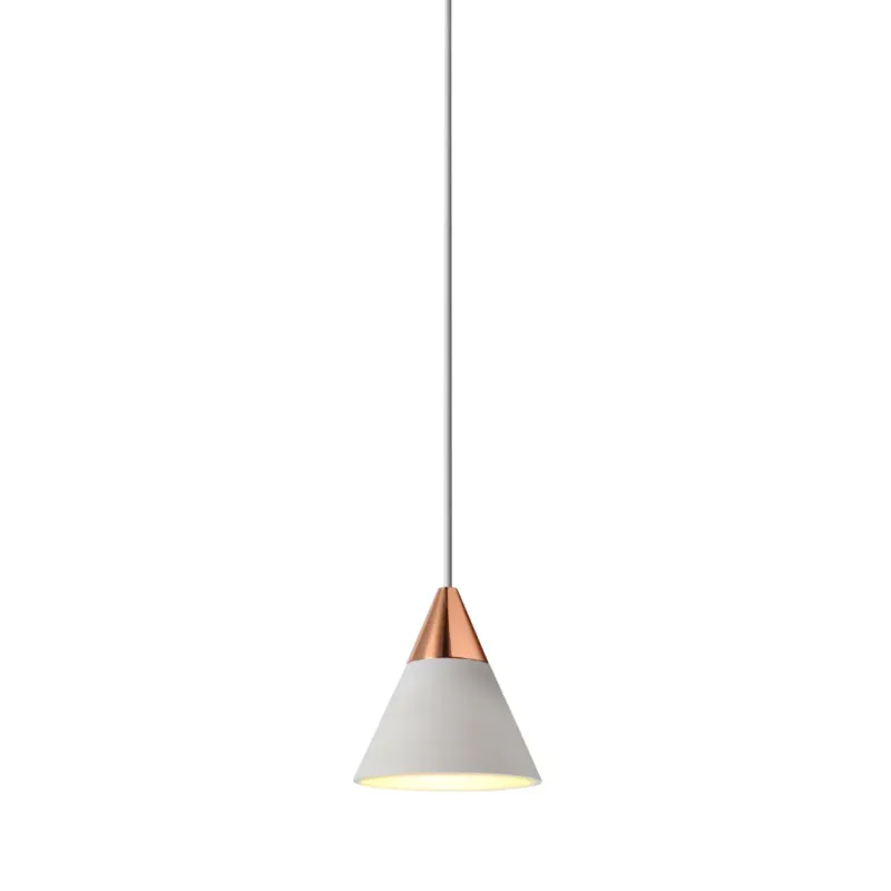 Dostępne od ręki Lampa loft wisząca CONO biało-złota 456566 - OXYLED - Outlet