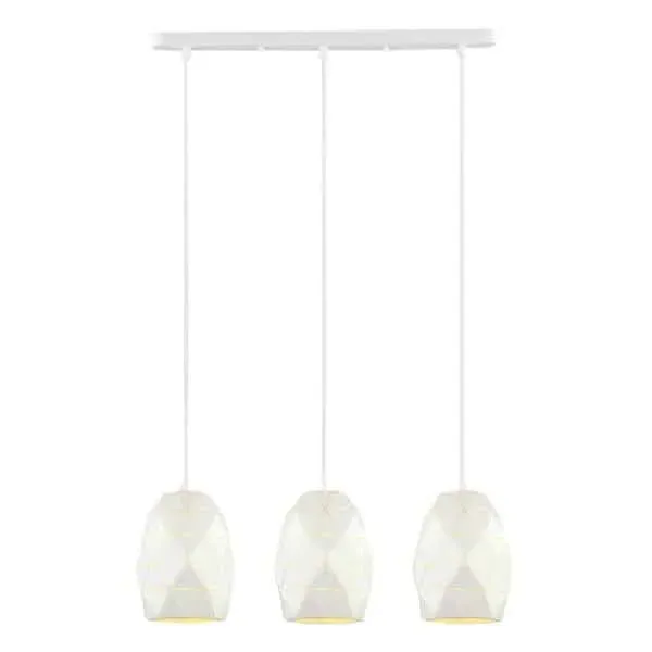Dostępne od ręki Lampa wisząca biała metalowa 3-punktowa MDM-3480/3 W z serii HARLEY - Lampy Italux