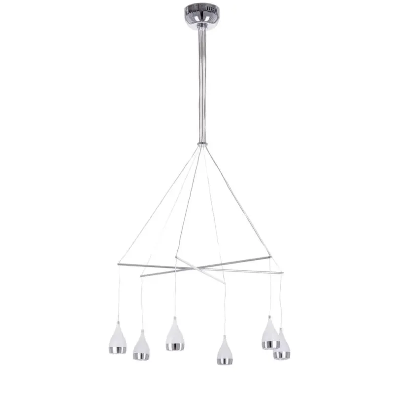 Lampa wisząca chromowana 6-punktowa LED AD16024-6A CH z serii TELESTO - Lampy Italux Ekspresowa dostawa