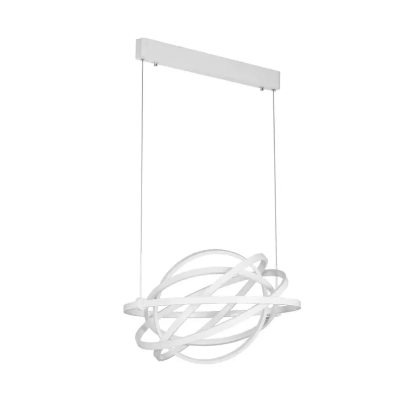 Lampa wisząca LED biała metalowa 60cm AD16020-5A WH z serii TRYTON - Lampy Italux Nowość