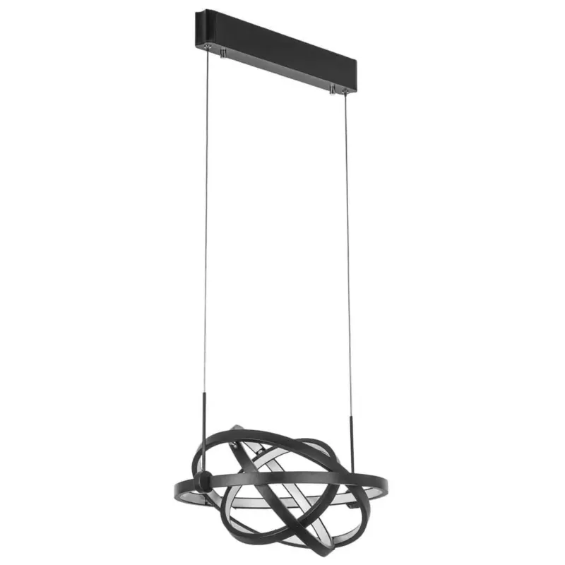 Lampa wisząca LED czarno-biała metalowa 60cm AD16020-5A BL z serii TRYTON - Lampy Italux Premium