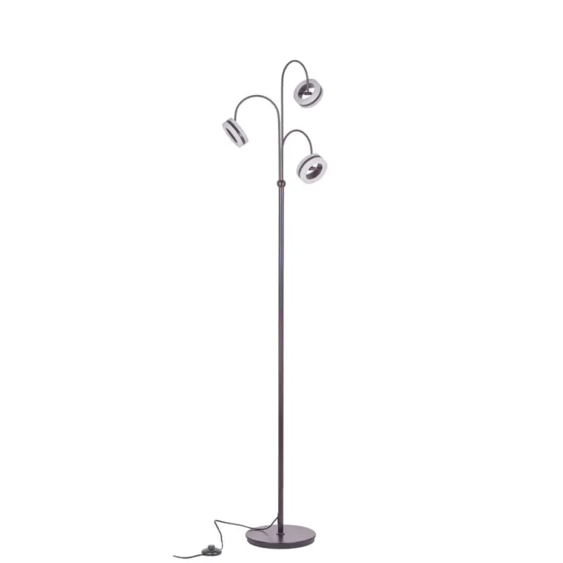Lampa podłogowa metalowa brązowa 3-punktowa AL16002-3A z serii METIS - Lampy Italux Premium