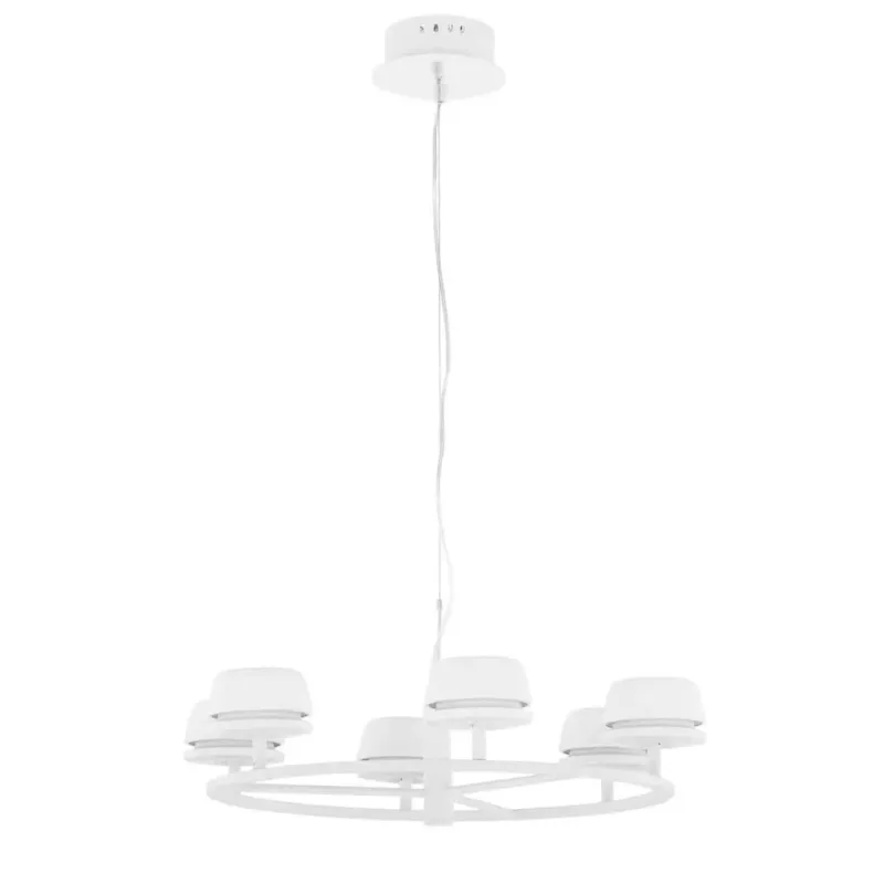 Lampa wisząca metalowa biała 6-punktowa AD16004-6A WH z serii MIRANDA - Lampy Italux Ekspresowa dostawa