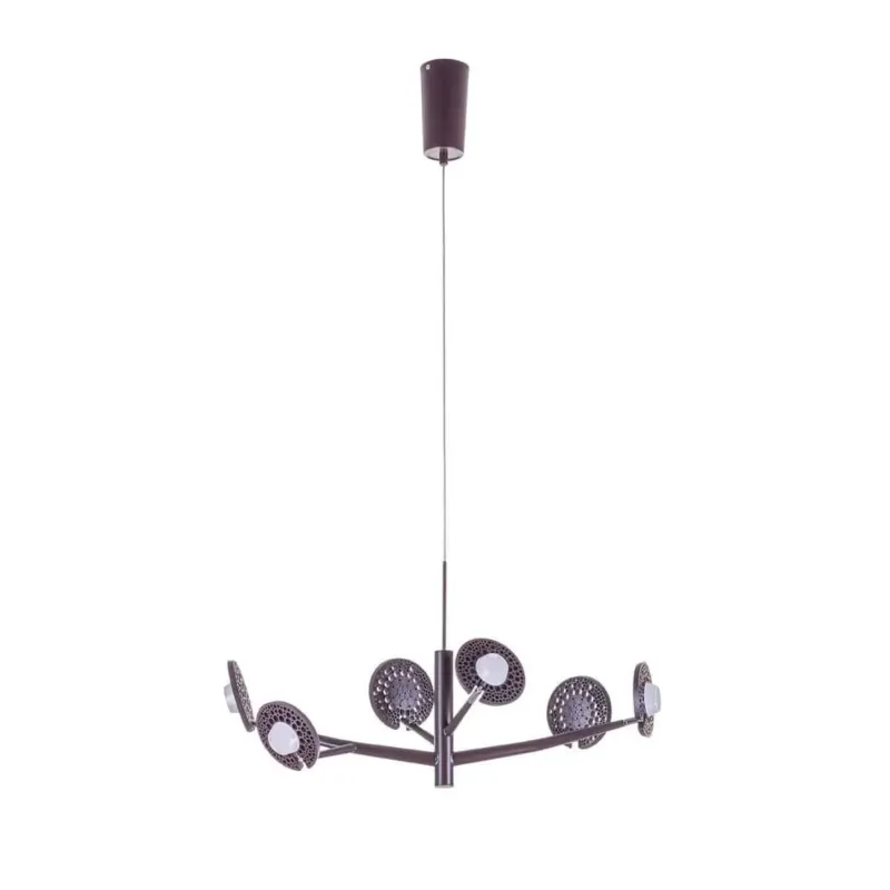 Lampa wisząca metalowa brązowa 6-punktowa AD16014-6B z serii KRESYDA - Lampy Italux Nowy