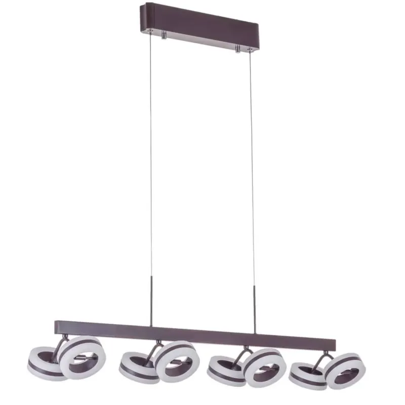 Wyjątkowa oferta Lampa wisząca metalowa brązowo-biała 8-punktowa AD16002-8A z serii METIS - Lampy Italux