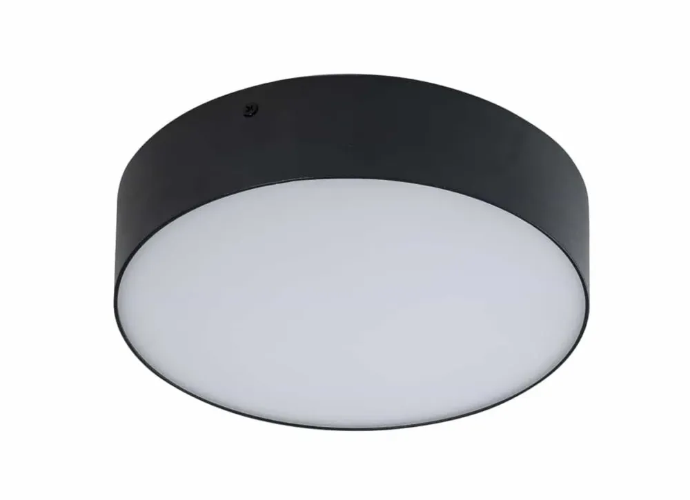 Niska cena Azzardo Plafon LED okrągły czarny metalowy 22cm AZ2263 z serii MONZA