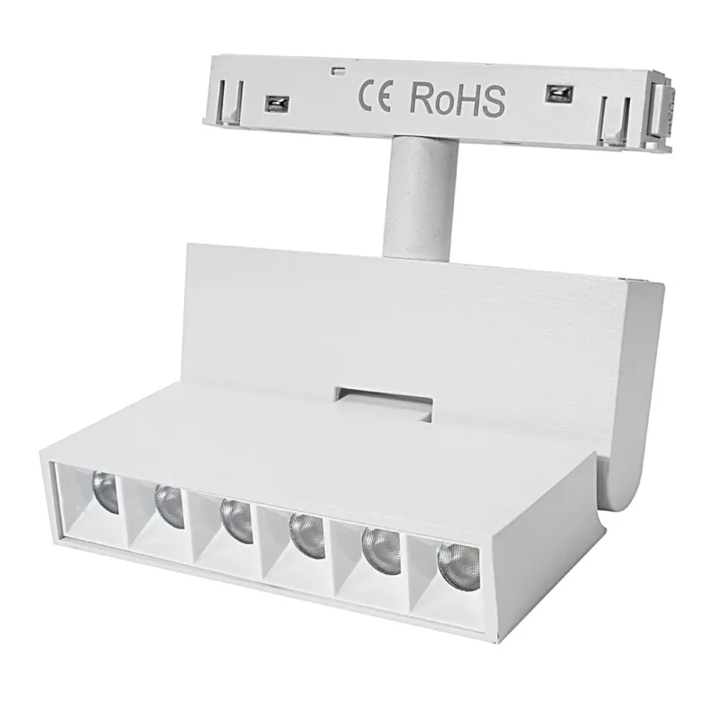 Lampa magnetyczna 1F z diodami łamana 6W 4000K Biała 849 - Decorativi Super okazja