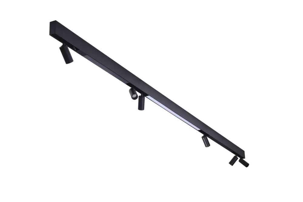 Super okazja Azzardo Zestaw szyny magnetycznej czarny metalowy 200cm 6-punktowy AZ4820