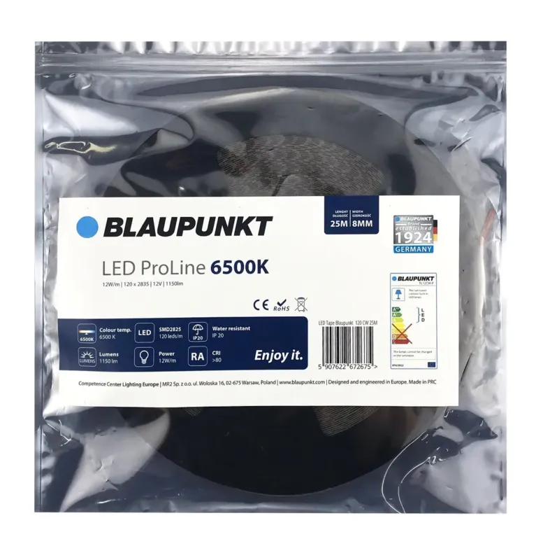 Taśma LED Pro Line 25M 12W/mb barwa zimna TL12CW-P - Blaupunkt Ostatnie sztuki