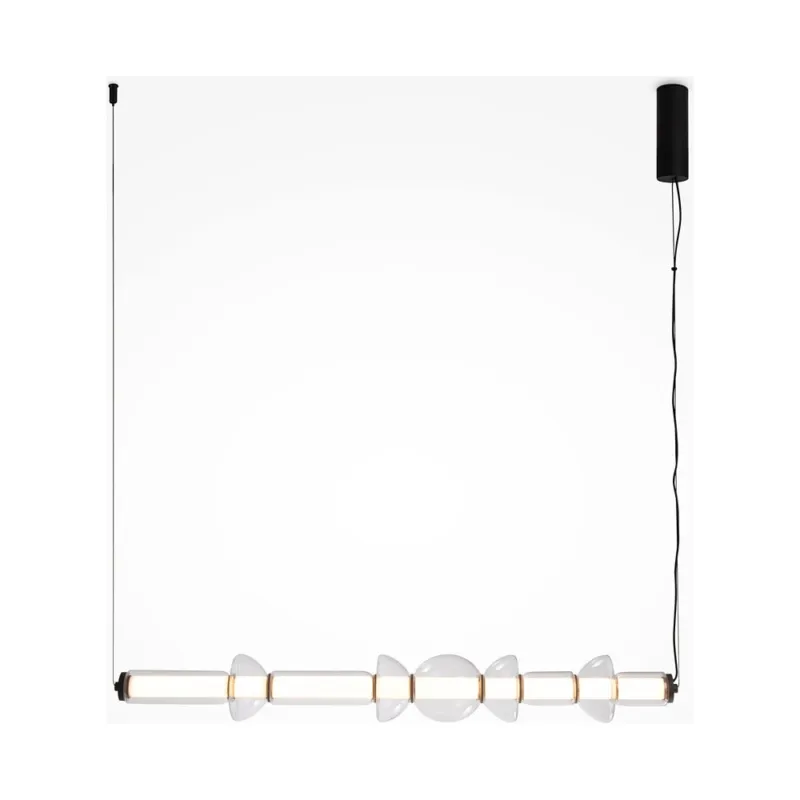 Lampa wisząca szklana podłużna Cosmo LED 98cm przeźroczysto-czarna Maytoni Zamów dziś