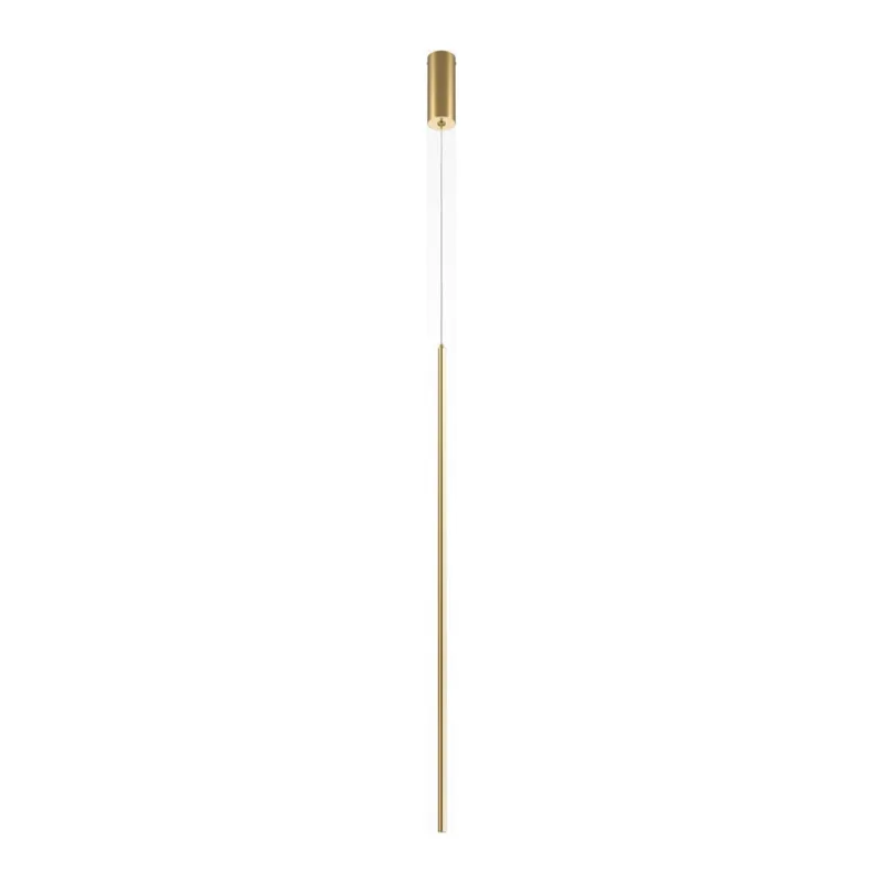 Lampa wisząca pionowa minimalistyczna Halo LED 1,7cm H125cm mosiężna Maytoni Bezpieczne zakupy