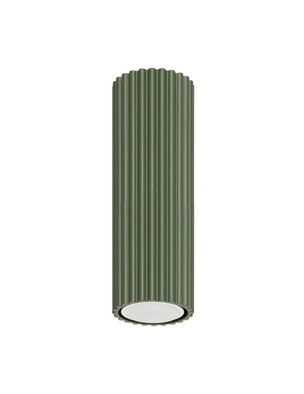 Ekspresowa dostawa Lampa spot ryflowana tuba Karbon 6,5cm H20cm zielony oliwkowy Sollux